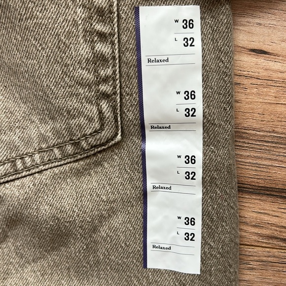 Goodfellow Olive Brown Relaxed Fit Total Flex Denim Jeans - Picture 6 of 8